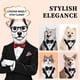 thumbnail image 3 of Esmoquin único para perros, traje de esmoquin con corbata de moño, disfraces para perros pequeños, atuendo formal para fiestas, Halloween y Navidad, grande en negro y blanco, 3 of 7