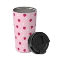 thumbnail image 2 of Fotbe Strawberry And Heart Printed Insulated Travel Coffee Mug Spill Proof Leak Proof Stainless Steel Coffee Tumbler Reusable Coffee Cups with Lids Thermos, 2 of 8