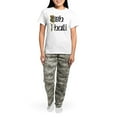 thumbnail image 4 of CafePress - Offaly (Gaelic) Women's Light Pajamas - Women's Short Sleeve Print T-Shirt and Pants Light Cotton Pajama Set, 4 of 7