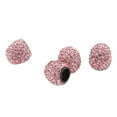 thumbnail image 4 of Bling Valve Stem , 4 Pcs Simple Installation Rhinestone Shiny Wheel Tire Valve Cover  For Motorcycle For Car Silver,Black,Pink,Red, 4 of 8