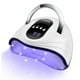 thumbnail image 1 of Sunrich Lámpara de uñas de gel UV 120 W LED luz de uñas secador rápido para curado de esmalte de gel con 4 temporizadores mango portátil sensor automático de gran espacio (blanco), 1 of 5