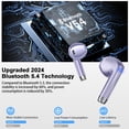 thumbnail image 4 of Wireless Earbuds Bluetooth Noise Cancelling for iPhone Android with 4 ENC Mic, Dual LED Display, 50H Playtime IPX7 Waterproof In Ear Headphones, Purple, 4 of 8