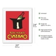 thumbnail image 2 of Asti Spumanti Cinzano - Italian Sparkling Wine - Vintage Advertising Poster by Achille Mauzan c.1950s - Fine Art Rolled Canvas Print 16in x 20in, 2 of 4