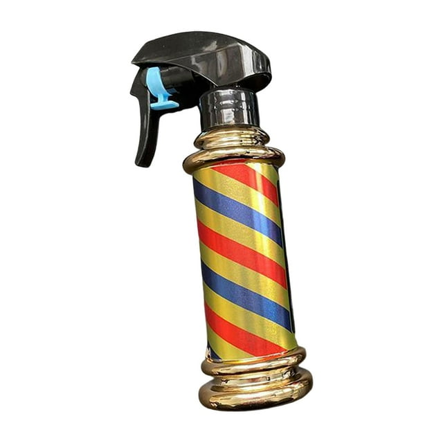 Botella de Espray Profesional para Peluquero, Latas de Espray para El Cabello de Gran Capacidad, Reutilizables, con Rayas Retro, Vacías, para Peluquer Dorado Fernando Botella de spray