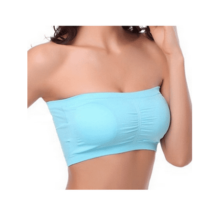 

LEVEFORD Women Bandeau Bra Padded Strapless Bralette Bra Seamless Bandeau Tube Top Bra
