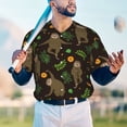 thumbnail image 6 of Daiia Sloth Doing Yoga Mens Baseball Jersey Button Down Shirts Short Sleeve Sports Uniforms-XX-Large, 6 of 9