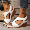thumbnail image 1 of MKLEKYY Sandalias deportivas Mujer Sandalias Modernas para Mujer para Uso Diario Informal Con Diseño de Punta Abierta, Cierre de Velcro y Cómodo Tacón de Cuña para Salidas de Verano, 1 of 4