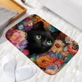thumbnail image 6 of 1pc Black Cat Absorbent Non-Slip Bathroom Thickened Flannel Rug Decor,Soft,Quick Drying,Suitable For Indoor/outdoor Use,Bathrooms,Bedrooms,Kitchens,Terrace,Laundry Rooms,16"x24", 6 of 9