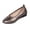 Gray, variant on Miqool Slip On Loafers for Women Flat Shoes Round Toe Closed Toe Hollow Out Ethnic Print Soft Sole Casual PU Shoes