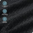 thumbnail image 3 of Manta de Felpa Bare Home Textura de Chevron Microfibra Difusa Suave y Afelpada Tamaño King Color Negro, 3 of 7