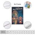 thumbnail image 2 of Jakarta Ancol Dreamland Night Poster Vintage Retro Travel Beach Amusement Park Wall Art Print Poster, 2 of 8