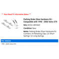 thumbnail image 2 of Parking Brake Shoe Hardware Kit - Compatible with 1998 - 2000 Volvo S70 1999, 2 of 2