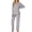 Light Gray, variant on MINTREUS Women's Pajama Sets Knit Long Sleeve Button Down Pjs Soft Sleepwear Lounge Sets with Pockets