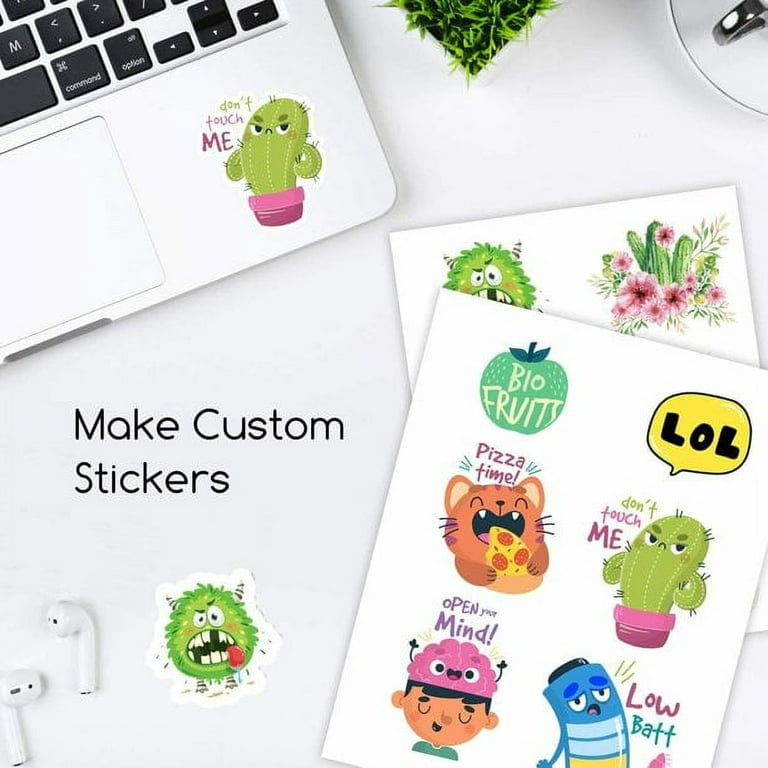 Printable Vinyl Glossy Sticker Paper with 25 Sheets