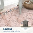 thumbnail image 5 of FairOnly 10'x13'Flroal Printed Area Rug for Living Room Non Slip Stain Resistant Modern Soft Floor Rug for Bedroom Laundry Bathroom,Pink, 5 of 7