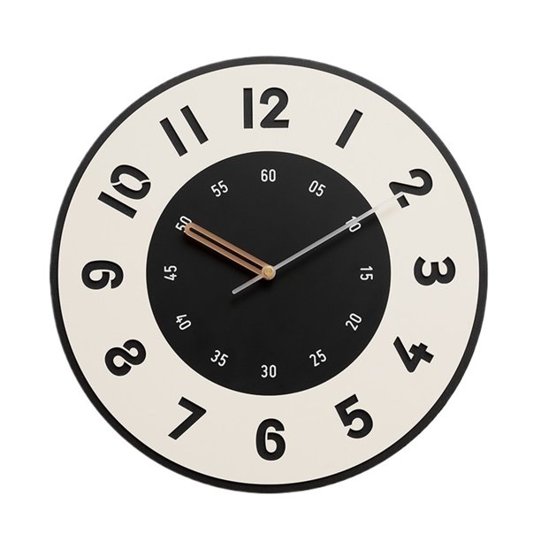 Reloj de pared de lujo de estilo nórdico. Funcionamiento silencioso. Diseño versátil. Alimentado por pilas.