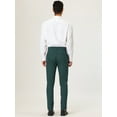 thumbnail image 5 of Unique Bargains Men's Plaid Dress Slim Fit Checked Business Pants with Pockets 34 Green, 5 of 6