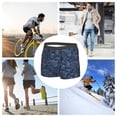 thumbnail image 7 of Men's Boxer Briefs, Dark Blue Paisley Soft Comfy Mens Underwear Boxer Briefs Breathable With Widen Waist, 7 of 7
