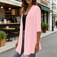 thumbnail image 7 of WRFWUL Women's Long Sheer Chiffon Cardigans Half Sleeve Light See Through Dusters Flowy Draped Kimono Cardigan Capes, 7 of 7
