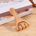 thumbnail image 5 of Cosmug Massage Tools Wooden Double and Three Wheel Roller Massager Portable Dredge Massager, Massage Products Clearance Sale, a Massager, 5 of 5