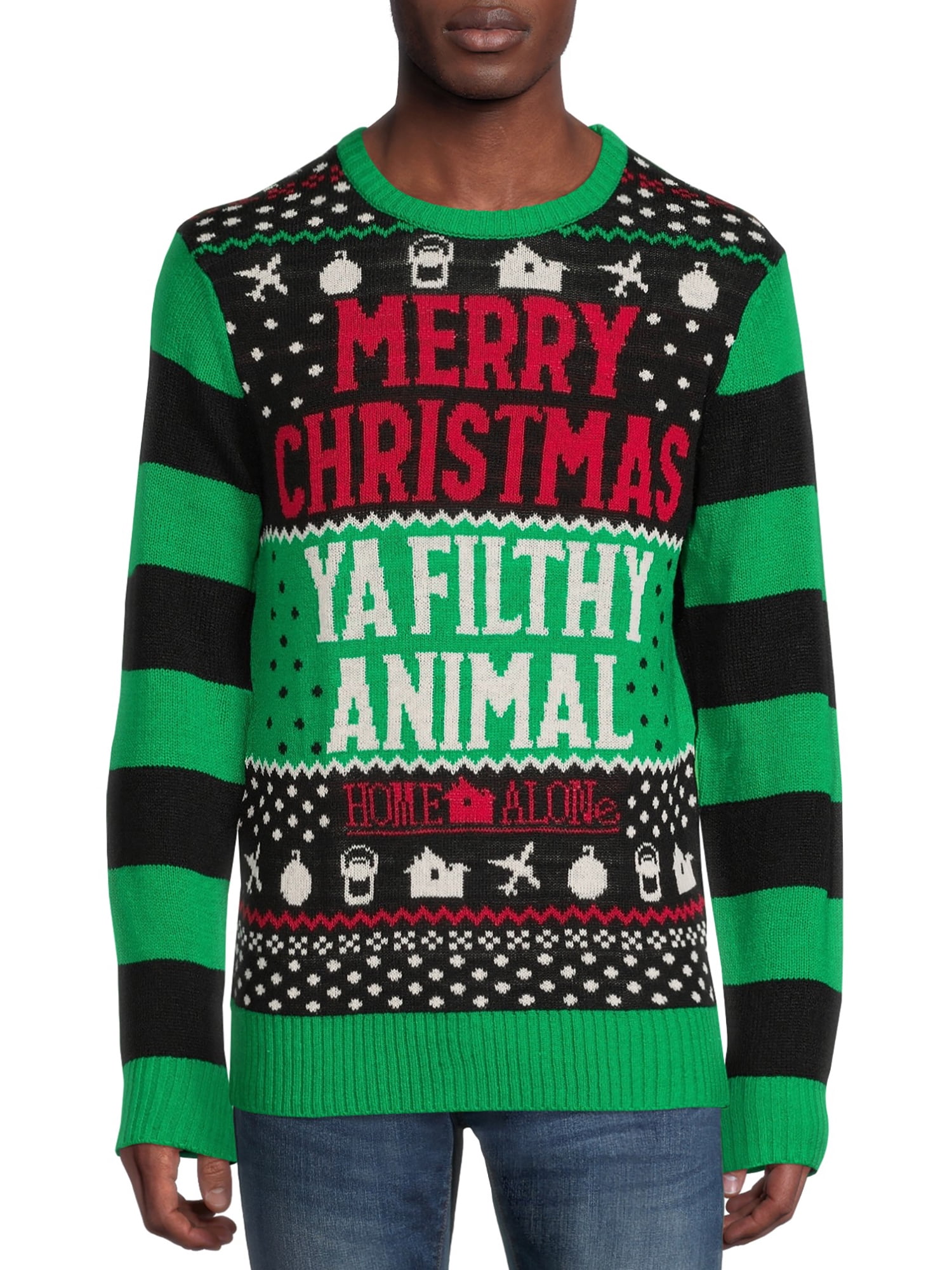 Home Alone Men's Merry Christmas Ya Filthy Animal Sweater 