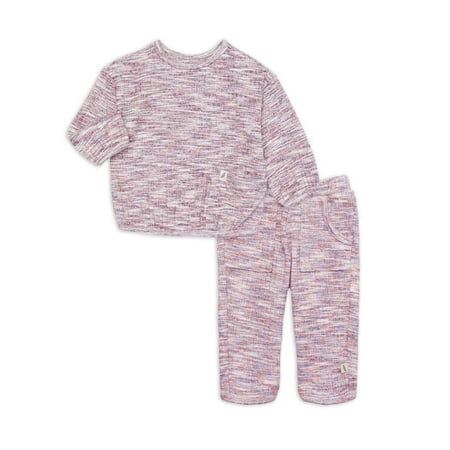 easy-peasy Baby French Terry Sweatshirt and Jogger Outfit Set, 2-Piece, Sizes 0-24 Months