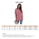 thumbnail image 5 of Blusa informal cómoda con bolsillos de color puro, color rosa cameo, talla S, blusa de cuello redondo y manga larga para mujer, 5 of 5