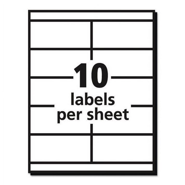 Copier Mailing Labels, Copiers, 2 x 4.25, White, 10/Sheet, 100 Sheets/Box Copier Mailing Labels, Copiers, 2 x 4.25, White, 10/Sheet, 100 Sheets/Box
