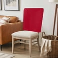 thumbnail image 6 of Pure Red Chair Back Covers, Removable Chair Covers for Dining Chairs Set of 4, Washable Chairs Slipcovers Back Seat Protector for Wedding Party 19"x20", 6 of 9