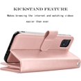 thumbnail image 4 of NJJEX Wallet Case for Samsung Galaxy A03S A12 A13 A14 A23 A32 A51 A52 A53 A54 5G Case,[9 Card Slots] PU Leather Credit Holder Folio Flip [Detachable] Kickstand Lanyard Magnetic Phone Cover [Rose Pink], 4 of 7