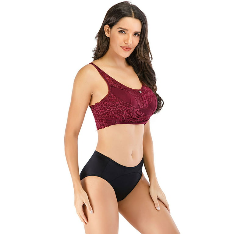 Fashion Women Seamless Lace Padded Bra Front cross Elastic Shoulder Straps  Push Up Lingerie Sport Top