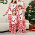 thumbnail image 6 of Onlypjs Santa Print Candy Cane Stripe Family Matching Christmas Pajamas – Holiday Sleepwear Sets for Women, Men, 6 of 6
