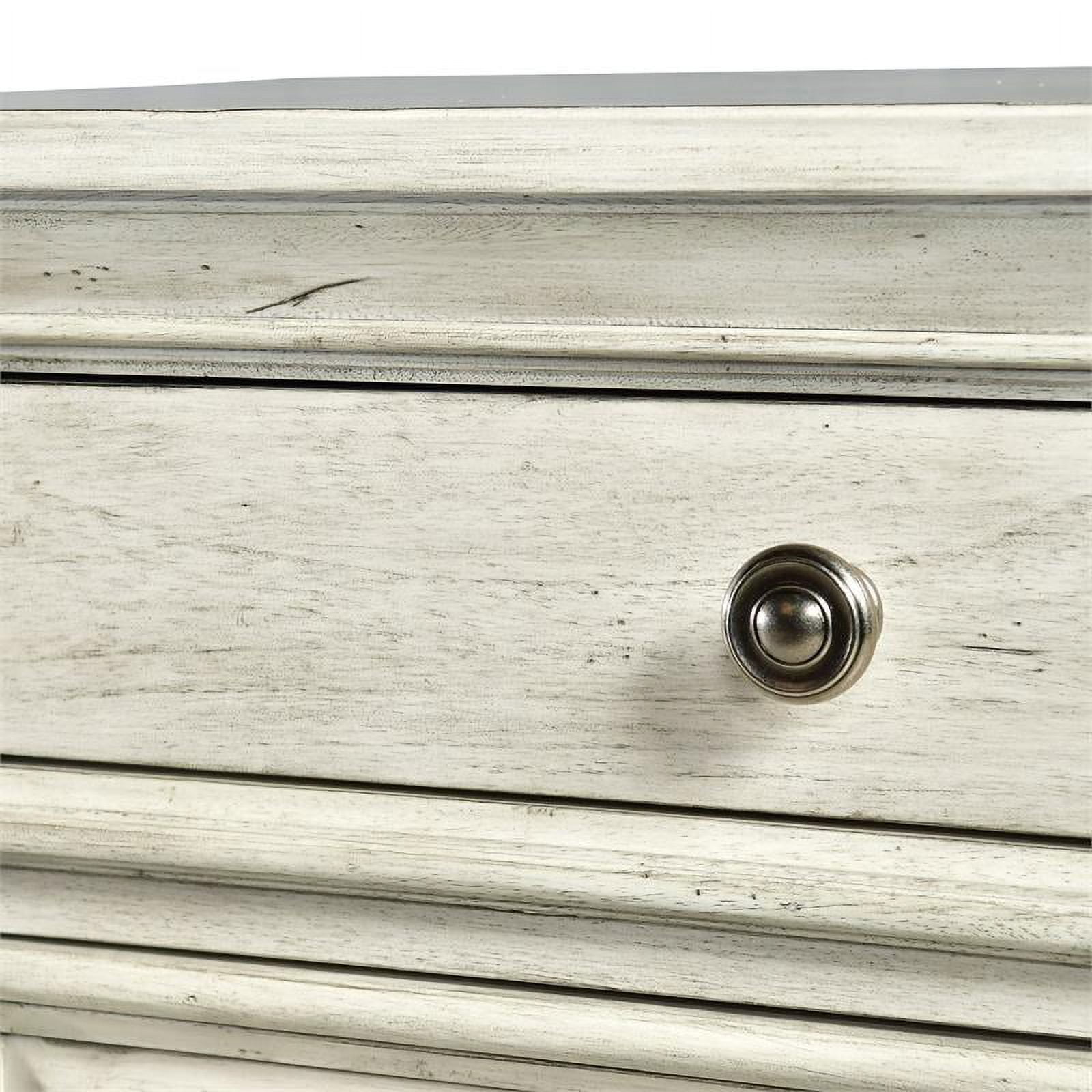 Steve Silver Highland Park Wood 3-drawer Nightstand, Rustic Ivory