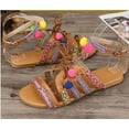 thumbnail image 4 of BONIXOOM Brown Sandals Women Clearance Fall Buckle Platform Casual Fashion Womens Shoes Brown Size 6.5-7, 4 of 9
