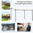 thumbnail image 4 of Outsunny 10' x 13' Outdoor Pergola Gazebo, Canopy w/ Drain Holes, Cream, 4 of 10