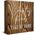 thumbnail image 1 of Humorous Bathroom Decor Bathroom Toilet Decorations Home Decor Funny Toilet Paper Toothbrush Desk Decor for Women Men Rustic Wooden Box Sign Farmhouse Tabletop Toilet Counter Restroom Brown 7x7 Inch, 1 of 3