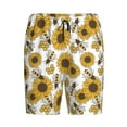 thumbnail image 4 of Naloa Sunflowers and Bees Men's Short Pajama Pants, Lounge Comfort Shorts with Elasticized Waistband and Side Pockets - 3X-Large, 4 of 9