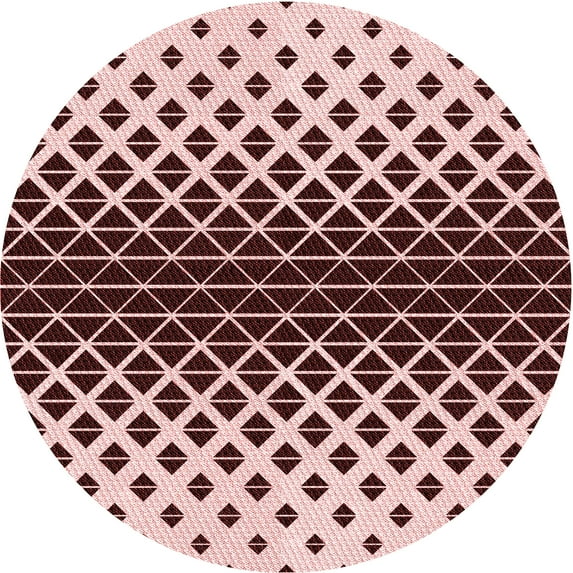 Ahgly Company Indoor Square Patterned Pink Area Rugs, 3' Square