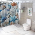 thumbnail image 7 of Pratyus Sea Shells Starfish Ocean Modern Waterproof Shower Curtain Set with Hooks for Country Cottage & Farmhouse Bathroom Decor - 100% Polyester Fiber 36x72, 7 of 7