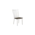 thumbnail image 5 of Maykoosh Renaissance Romance Slat Back Dining Chairs, Espresso and White (Set of 2), Ergonomic Contoured Seat with Classic Stick Back Design, Solid Asian Hardwood Construction, 5 of 6