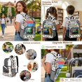 thumbnail image 5 of Kuiaobaty Dachshund Print Clear Backpack and Pencil Case for Girls Paw Print Clear Backpack and Lunch Bag Set with Pockets Heavy Duty School Bag with Pencil Pouch for School, Beige, 5 of 5
