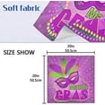 thumbnail image 7 of Coolnut Mardi Gras Cloth Napkins Set of 1, Oversized Washable Reusable Polyester Dinner Table Napkins for Family, Restaurant, Party Decor, 20 x 20 Inch, 7 of 7