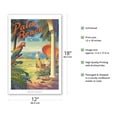 thumbnail image 2 of Palm Beach Florida - Vintage Travel Poster by Kerne Erickson - Master Art Print (Unframed) 12in x 18in, 2 of 4