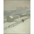 thumbnail image 2 of Marie-Charles Dulac 20x24 Gold Ornate Framed and Double Matted Museum Art Print Titled - Snow in Montmartre, 2 of 4