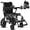 Black, variant on ROBTWOK Ultra Lightweight Foldable All Terrain Electric Wheelchair for Seniors & Adults, Dual 12Ah Lithium Battery, 15 Miles Long Range, Airline Approved, 330LBS Capacity, Black