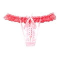 thumbnail image 1 of Culottes pour Femmes à Moins de 10 Culottes Aguichant en Dentelle Transparente String Taille Basse Perle, 1 of 3