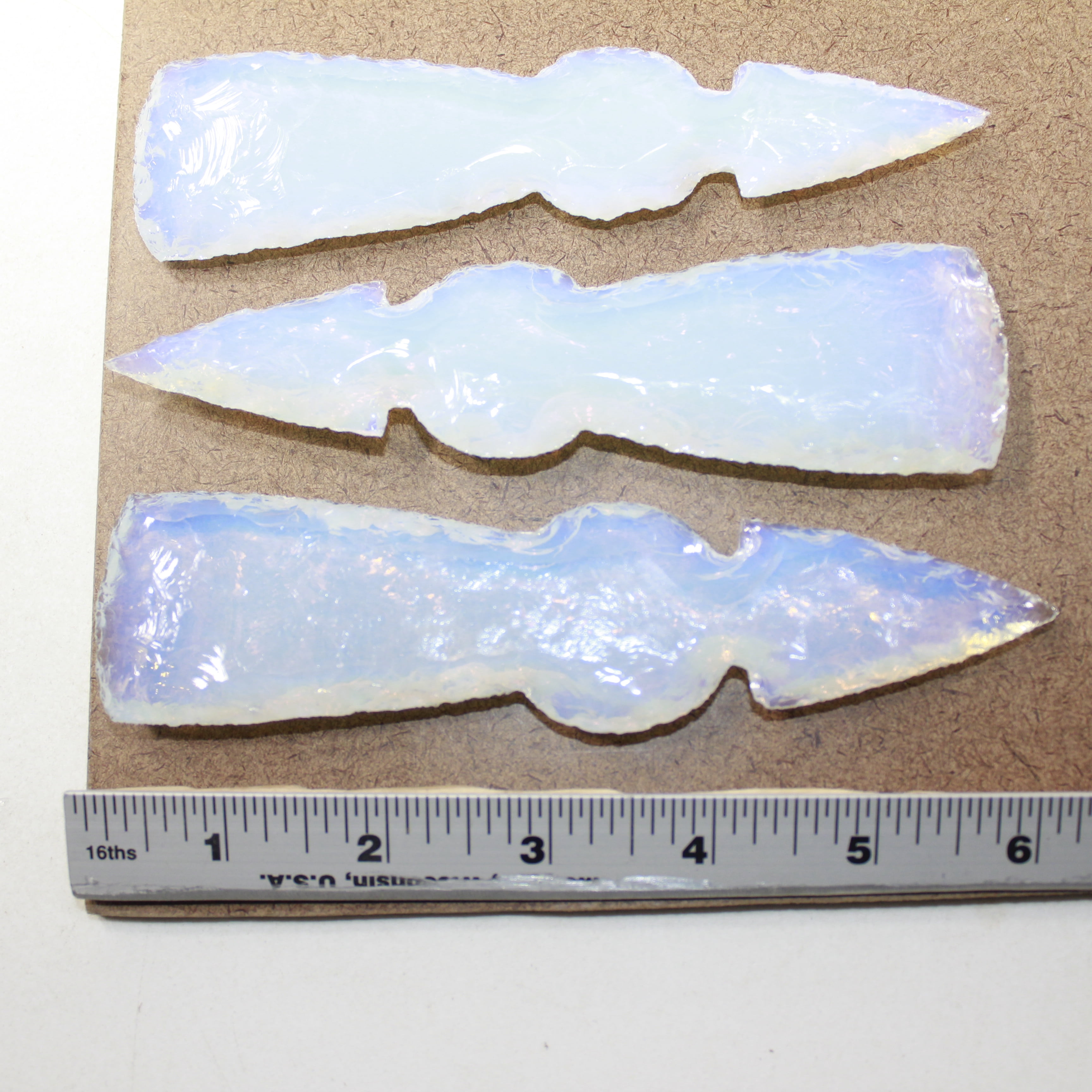 3 Opalite Ornamental Tomahawk Heads #4324  Ax Axe Hatchet