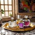 thumbnail image 2 of 4 Pack Crystal Perfume Bottle Set in 4 Unique Designs, Empty Refillable Bottles for Fragrances, Bathroom Decor, 2 of 10