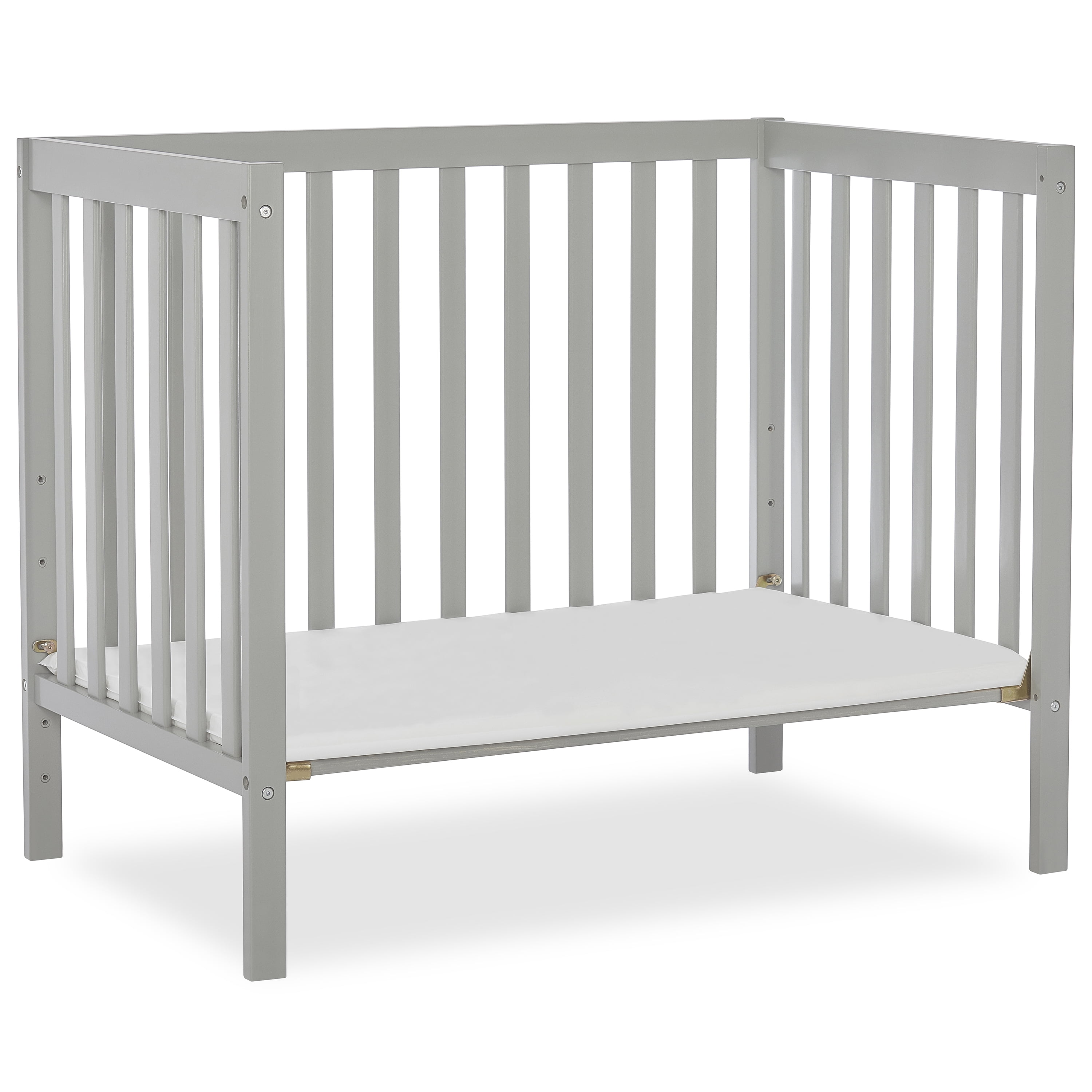 Dream On Me Edgewood 4-in-1 Convertible Mini Crib in White 
