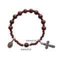thumbnail image 3 of Finger Baptism Rosaries Glass Bead Bracelet for Baptism Favors Christening Favors Religious Favors Weddings Party Favors, 3 of 4